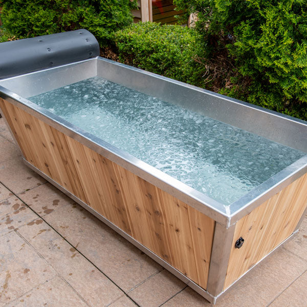 The Polar Plunge Tub — Complete Kit (Penguin Chiller + Knotty Cedar Roll-Up Cover)
