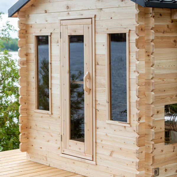 Georgian Cabin Sauna — Complete Kit (HUUM HIVE 9kW + Saunalumin Lighting)