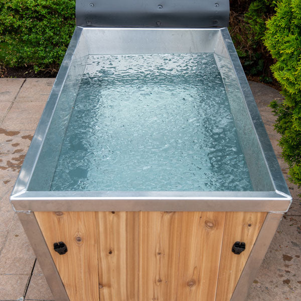 The Polar Plunge Tub — Complete Kit (Penguin Chiller + Knotty Cedar Roll-Up Cover)