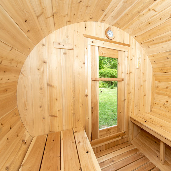 Harmony Barrel Sauna — Complete Kit (HUUM HIVE 6kW + Saunalumin Lighting)