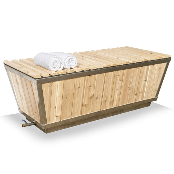 The Polar Plunge Tub — Complete Kit (Penguin Chiller + Knotty Cedar Roll-Up Cover)