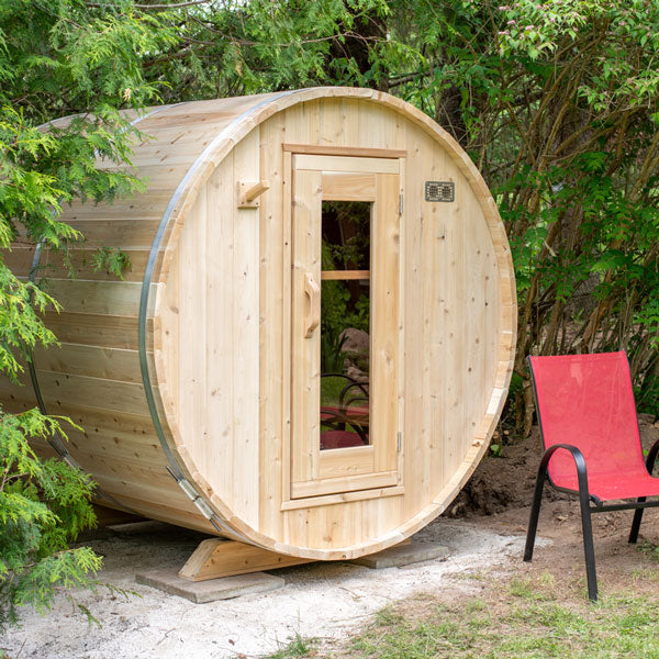 Harmony Barrel Sauna — Complete Kit (HUUM HIVE 6kW + Saunalumin Lighting)