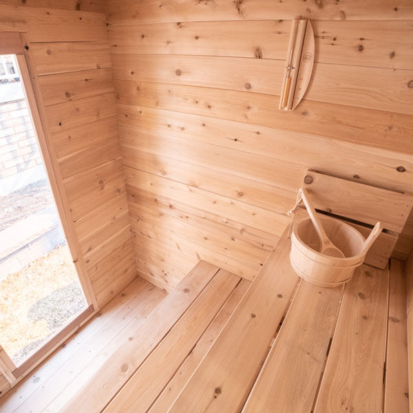 Granby Cabin Sauna — Complete Kit (HUUM HIVE 6kW + Saunalumin Lighting)