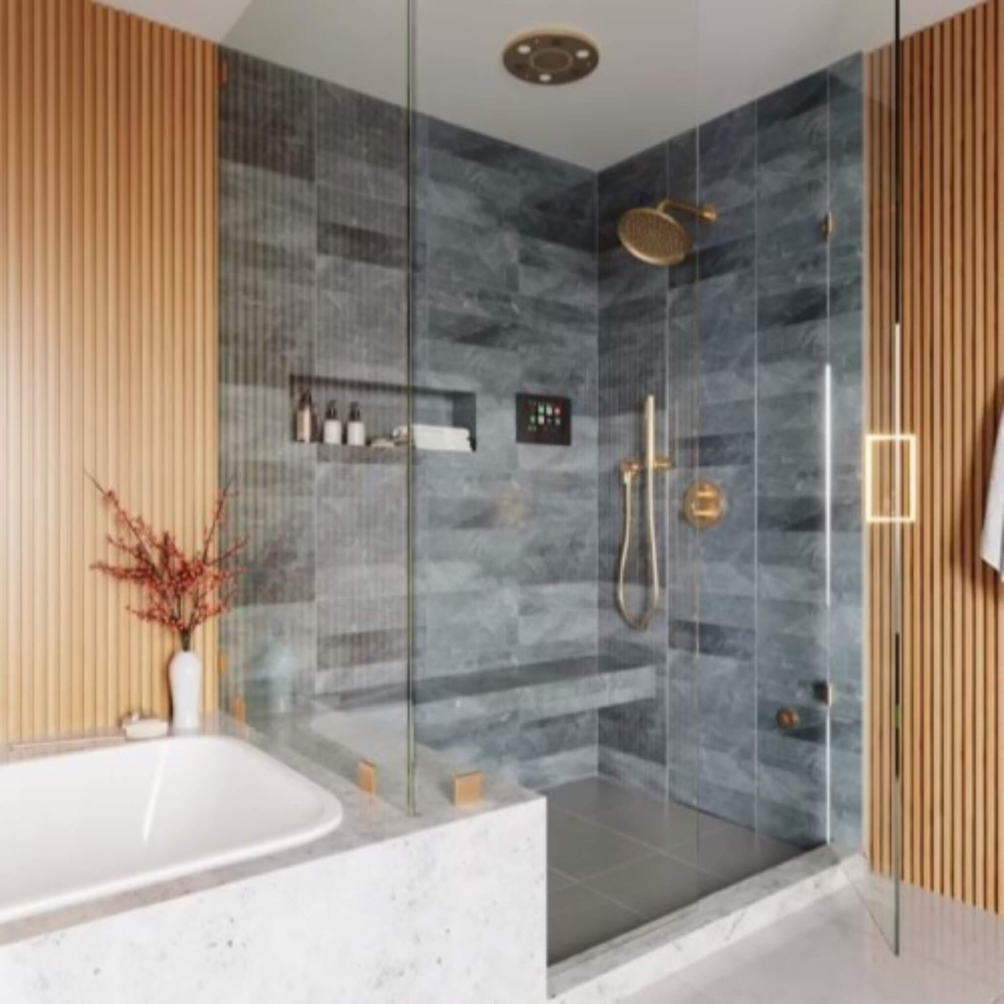 ThermaSol Serenity 10 Round Steam Shower Rainhead System With Light & Sound [SLSRRD] (SAK14982)